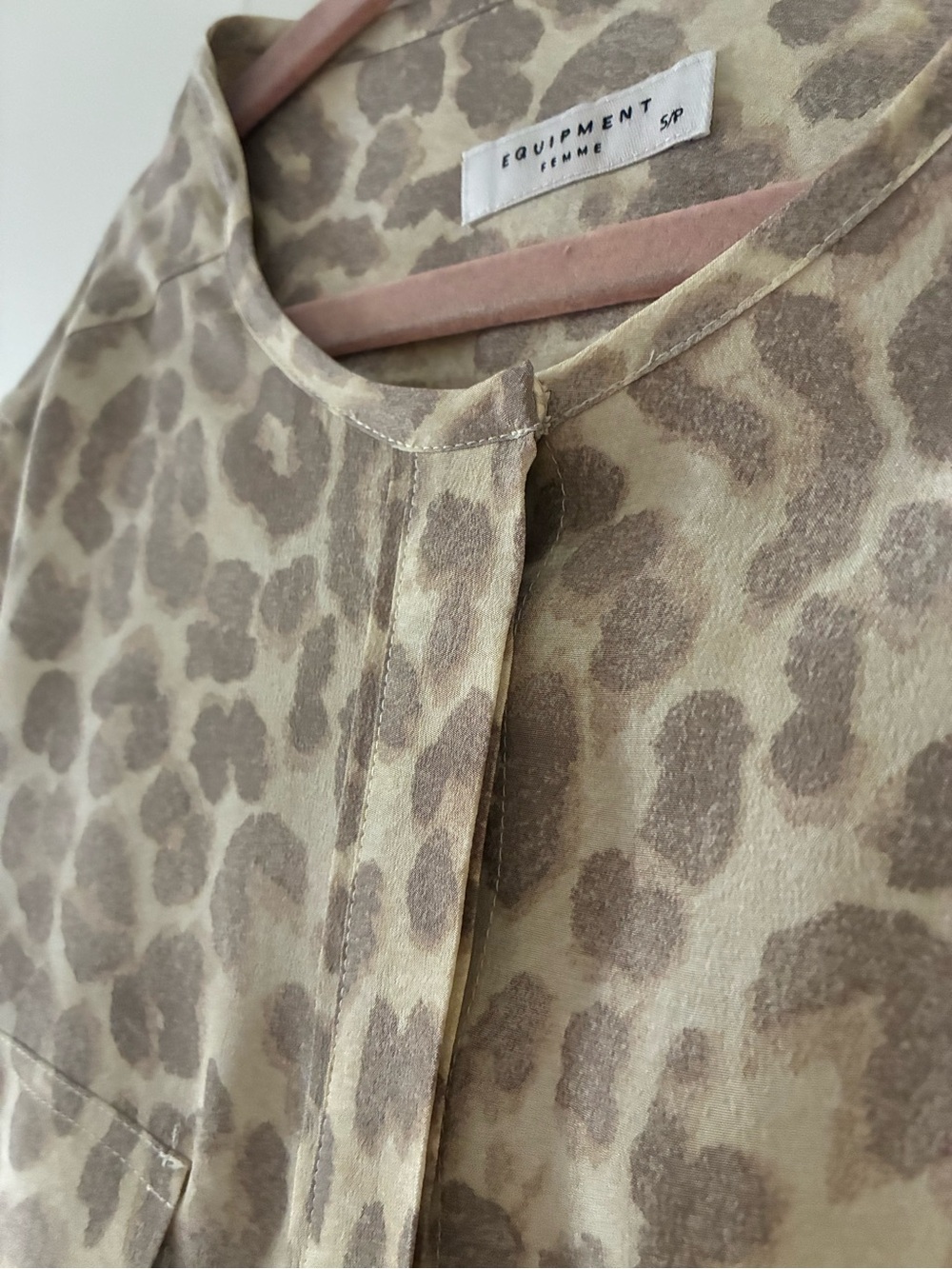 Equipment 100%silk  Leopard Print Blouse